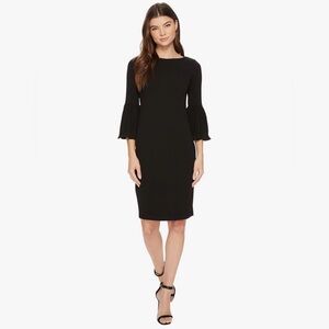 Calvin Klein | Women’s Bell Sleeve Sheath Dress | Black | 6